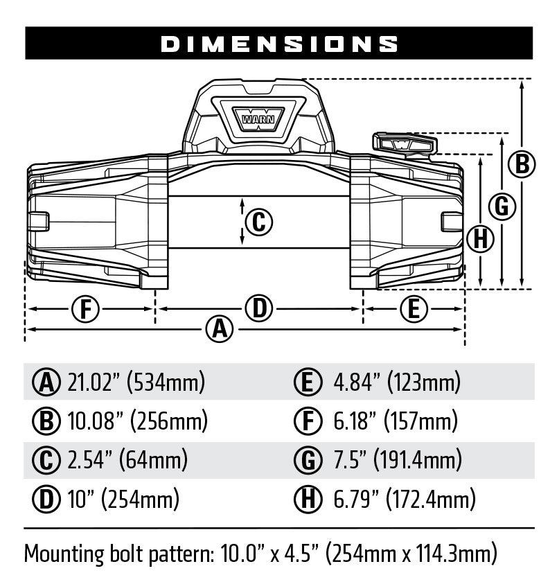 WARN VR EVO 12 000lb (5443 KG) STEEL CABLE WINCH