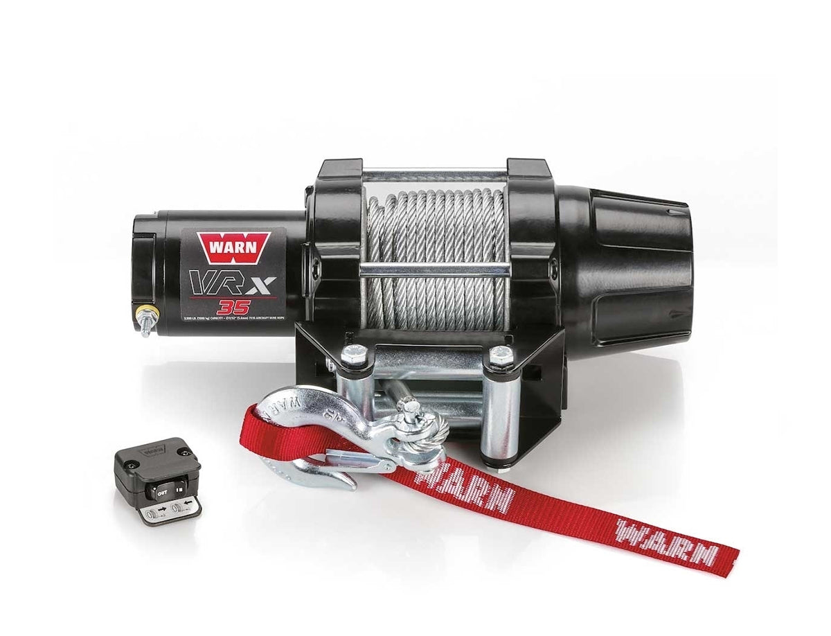 WARN VRX 3500LB (1587KG) 12V ATV WINCH WITH STEEL CABLE