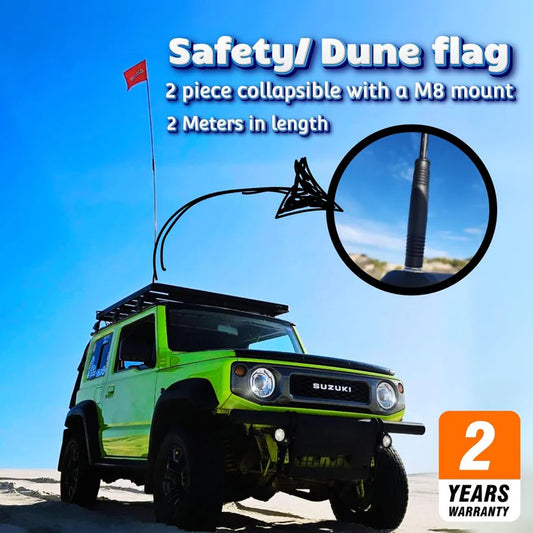 4X4 Dune Flag / Safety Flag / Vehicle whip ( 2-piece)